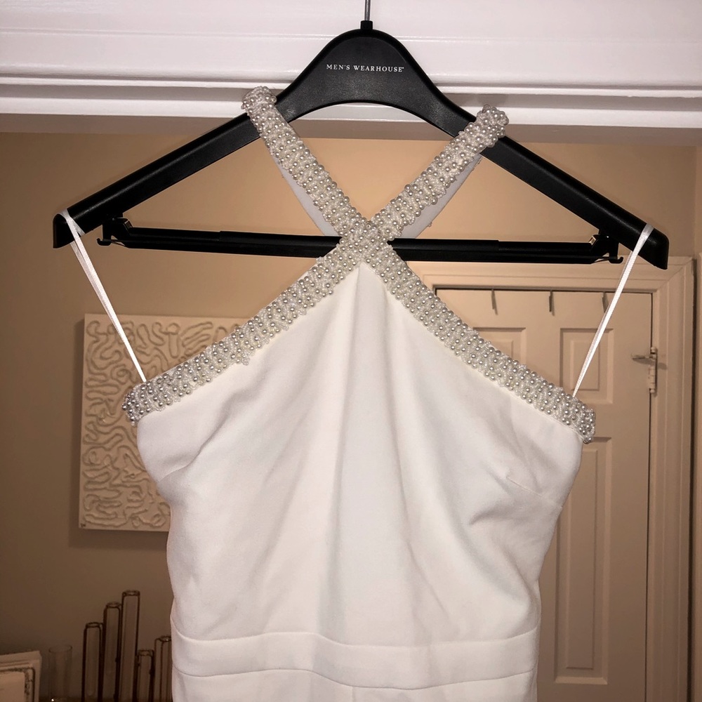 Likely Ashland Pearl Embellished White Jumpsuit 2